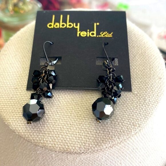 Dabby reid onyx color teardrop crystal hematite color chain extender - Picture 4 of 5